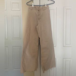 tan Zara Marine straight leg pants